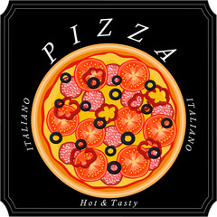 Various sweet tasty pizza