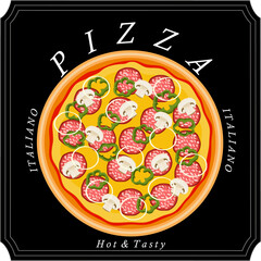 Various sweet tasty pizza