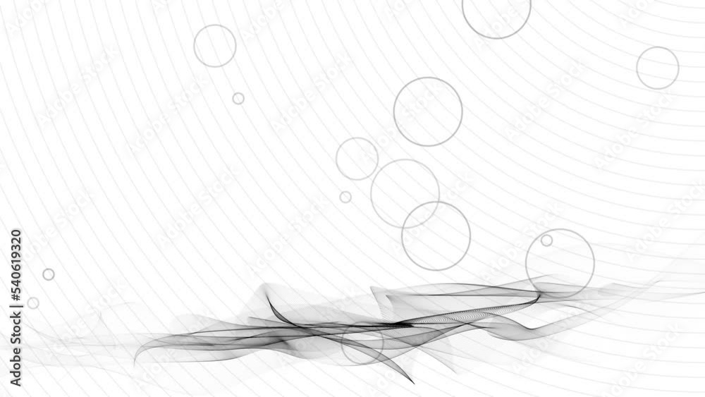 Wall mural abstract animation of monochrome lines from into geometric shapes create a perfect smooth graphic mo