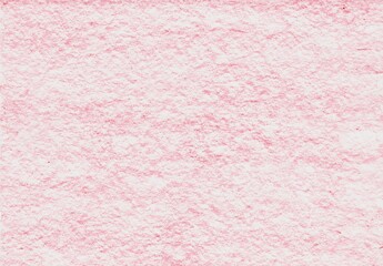 Texture from wax crayon in pink color on a white sheet of paper