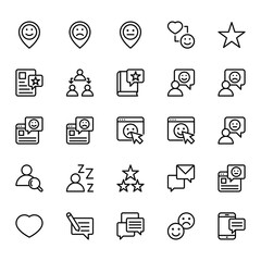 Outline icons for Feedback