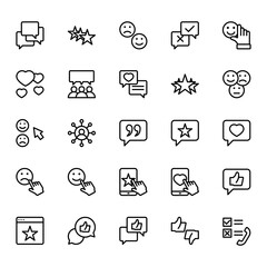 Outline icons for Feedback