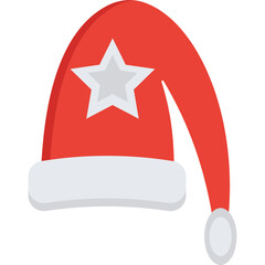 Elf Hat  Gift Isolated Vector icon

