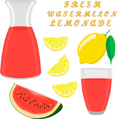 Various sweet tasty natural lemonade