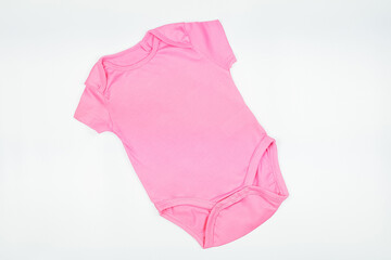 Two blank baby bodysuits  mock up, newborn twin bodysuit mockup