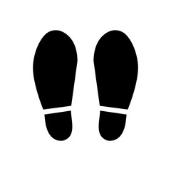Shoe footprint silhouette illustration