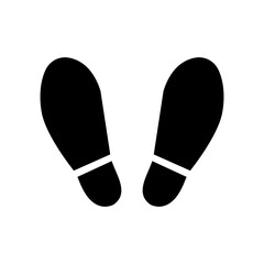 Shoe footprint silhouette illustration