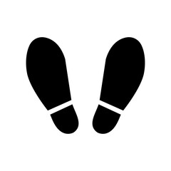 Shoe footprint silhouette illustration