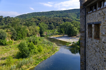 Fototapeta premium El Río Fluviá by Besalú, Spain