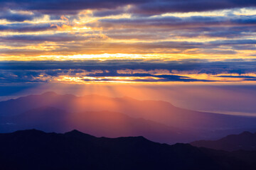 sunrise over the mountains