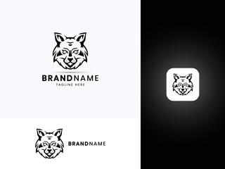 Fox Minimalist Logo. Fox Logo Template, Good Use For Symbol, Mascot, Icon, Avatar, Tattoo, T Shirt Design, Logo Or Any Design You Want.