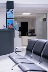 Empty doctor offices with no physicians attending people with illnesses. Unoccupied hospital chairs...