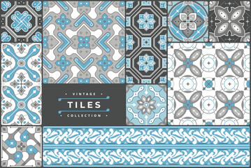 traditional ethnic tile pattern design collection