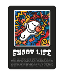 Sunflower illustration art for poster design