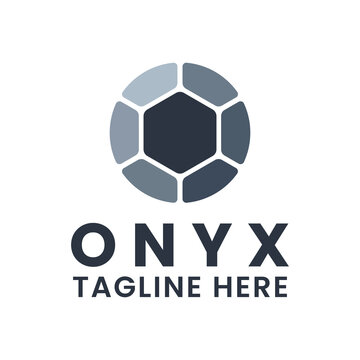 Onyx Gem Logo In Flat Style On Isolated Background