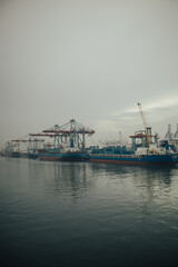 Fototapeta premium Cargo Ship in Port