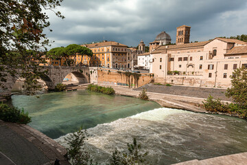 Old Rome - Tyber - obrazy, fototapety, plakaty