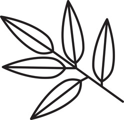 simplicity floral leaf drawing
