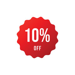Percentage Discount Sale Sticker Template 