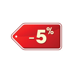 Percentage Discount Sale Sticker Template 