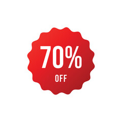 Percentage Discount Sale Sticker Template 