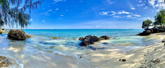 Plage de prison island en tazanie, zanzibar, stonetown