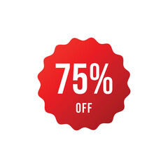 Percentage Discount Sale Sticker Template 