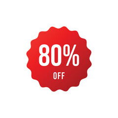 Percentage Discount Sale Sticker Template 