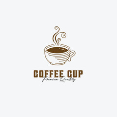 coffee cup logo icon vector logo design illustration, robusta coffee, arabian coffee