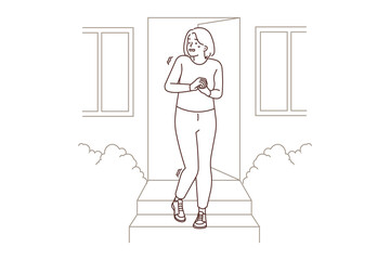 Anxious woman suffer from social phobia 