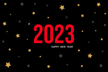 Happy New Year 2023.Happy New Year 2023 greeting card design template.Card design template.Calendar.Number design template.Greeting card template.Cover of business diary.