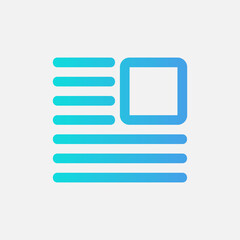 Layout icon in gradient style, use for website mobile app presentation