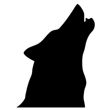 recommend clip art: wolf howling head isolated