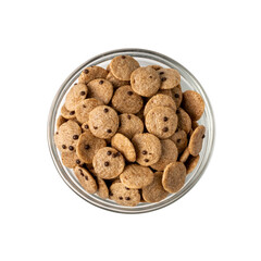 Chocolate Corn Flakes for Breakfast, Brown Choco Dot Cereals