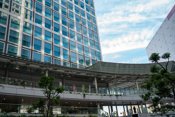 Fototapeta na wymiar Shinagawa Seaside station area with office district and a huge shopping mall