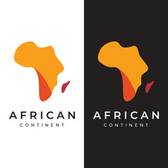 Abstract African continent map logo template design, africa travel and tours. With vector design concept. © Mujiyono