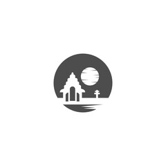 Temple Bali icon design illustration