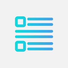 Fototapeta premium Layout icon in gradient style, use for website mobile app presentation