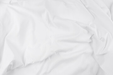 White fabric. luxurious white fabric texture background. Creases of satin, silk, and cotton.