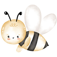 Cute bee in Christmas
