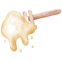 Cute honey bee watercolor