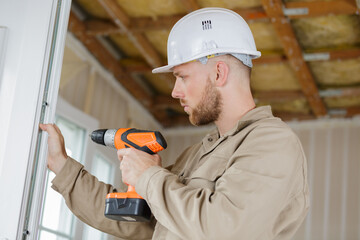 man is working in a construction site