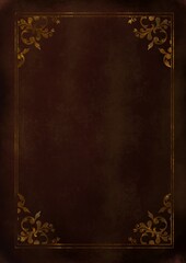 アンティークな本の表紙　背景イラスト素材