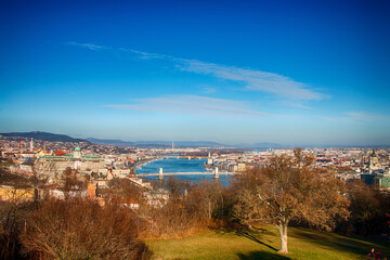 Hungary. Budapest. Beautiful panorama of the city in sunny weather. - 540634543