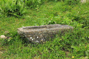 Obraz premium Remains of an ancient village on Mount Beshbarmag. Azerbaijan.