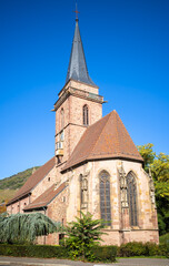 Fototapeta premium Church of Saint Dominic in Vieux Thann, Alsace, France.