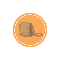  
bag icon in circle on the white background