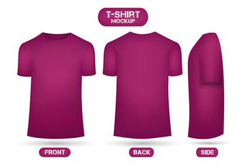 Plain pink t-shirt mockup