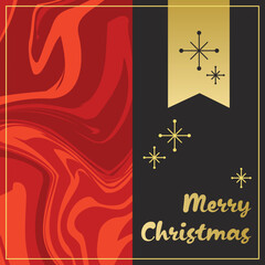クリスマスのバナー　マーブル模様のバックグラウンド