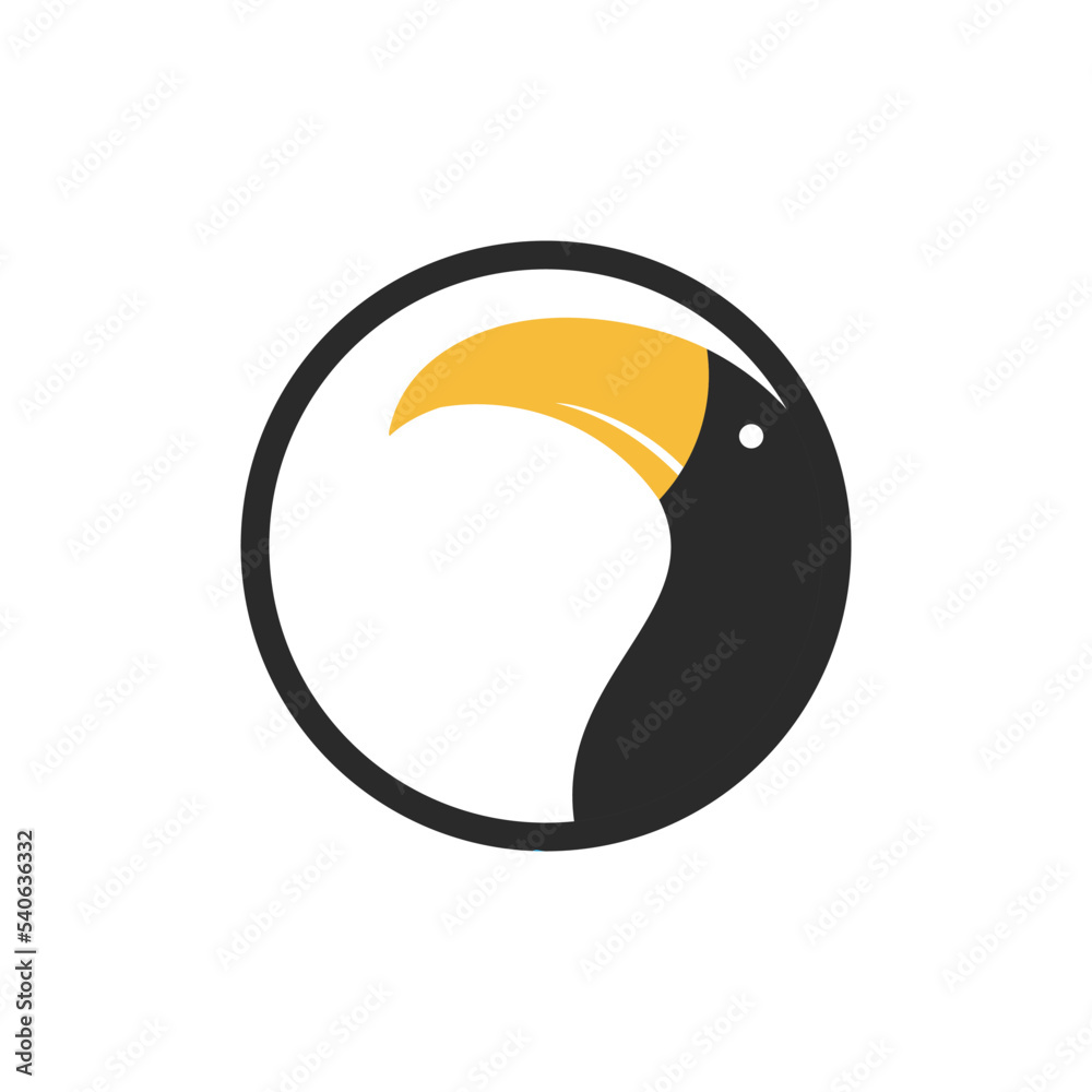 Poster toucan logo illustration